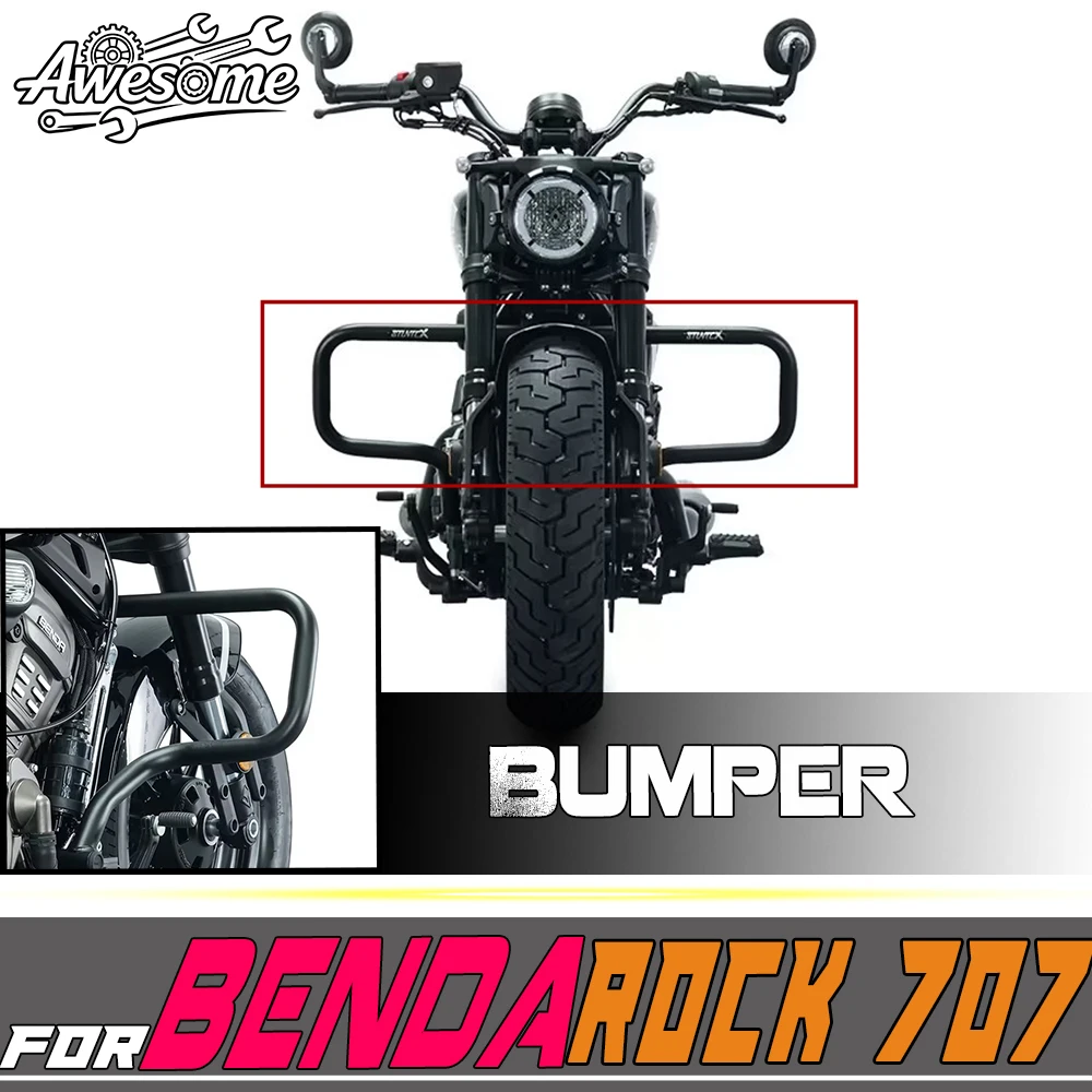 Crash Bar Anti-fall Bumper Guard Fit For BENDA Rock707 707Rock ROCK 707 707 ROCK