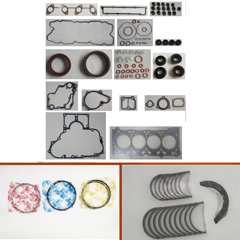 complete repair Overhaul engine full gasket set kit crankshaft connecting rod bearing piston ring for Kubota engine: V2607