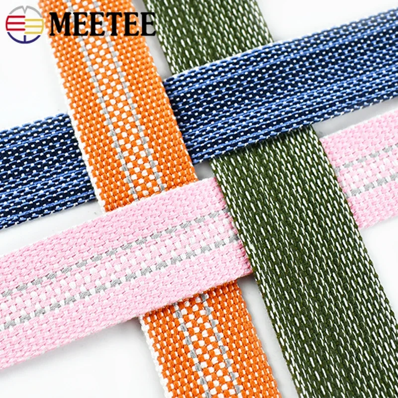 2/5Meters 20-34mm Meetee Jacquard Braid Nylon Webbing Ribbon Strap for Backpacks Clothes Shoes Sewing Band Lace Belt Accessories