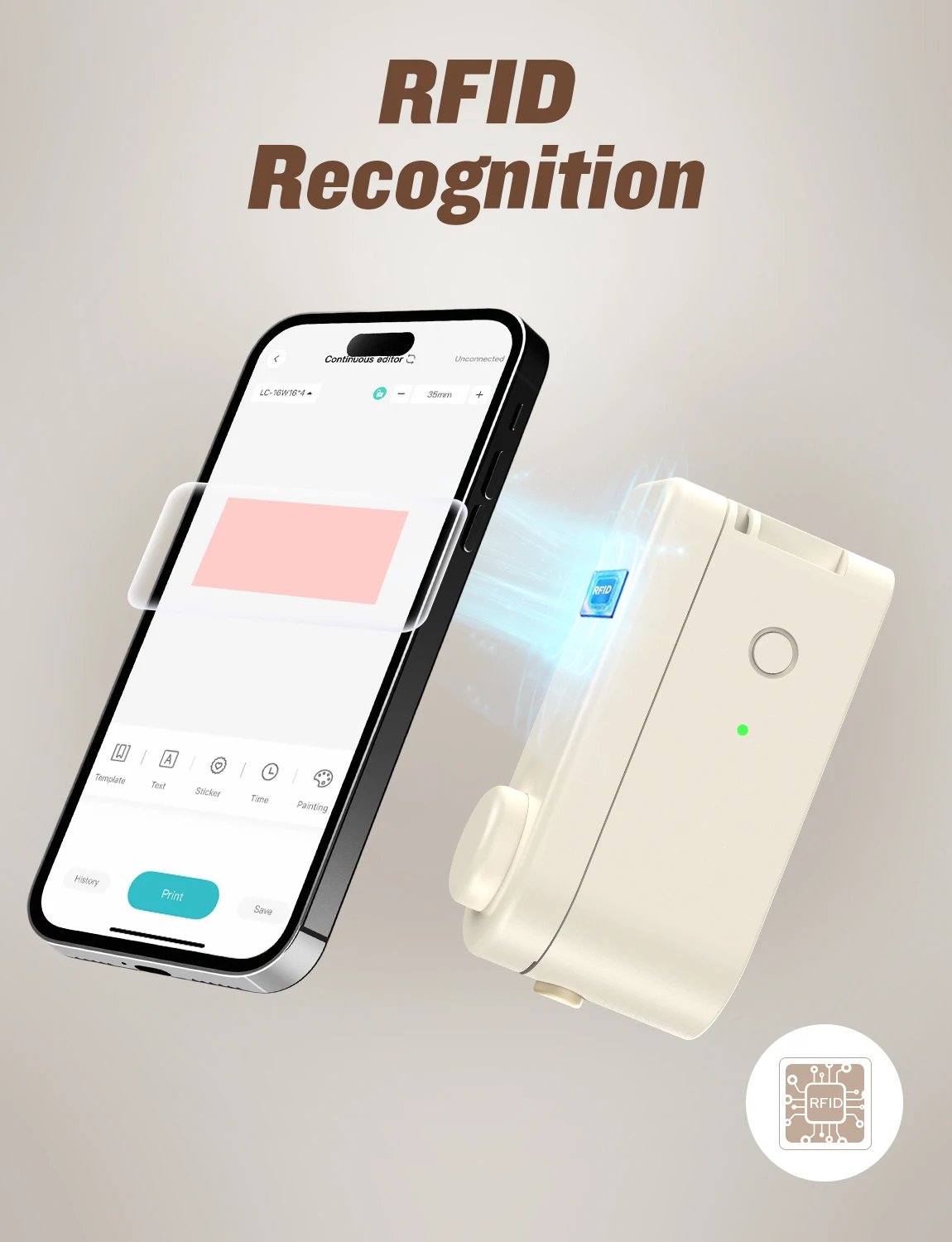 Mesin Pembuat Label Makeid L1-C dengan Pita - Pembuat Label Portabel & Dapat Diisi Ulang Kompatibel dengan Pita Tahan Air 9 12 16Mm