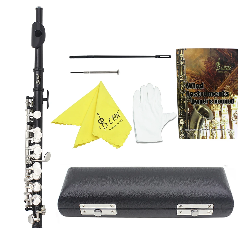 

SLADE Closed Hole Piccolo 16 Holes C Tone Half-Size Flute Cupronickel Body Piccolo With Leather Case Gloves Parts & Accessories