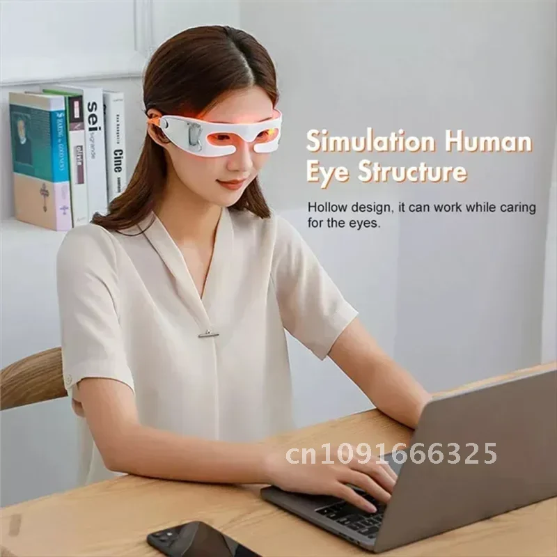 Elektrische oogmassager Anti-rimpel Schoonheidsmassage Anti-aging oog LED Oogmassage Heet gereedschap Massageverzorgingsapparaat Oplaadbaar