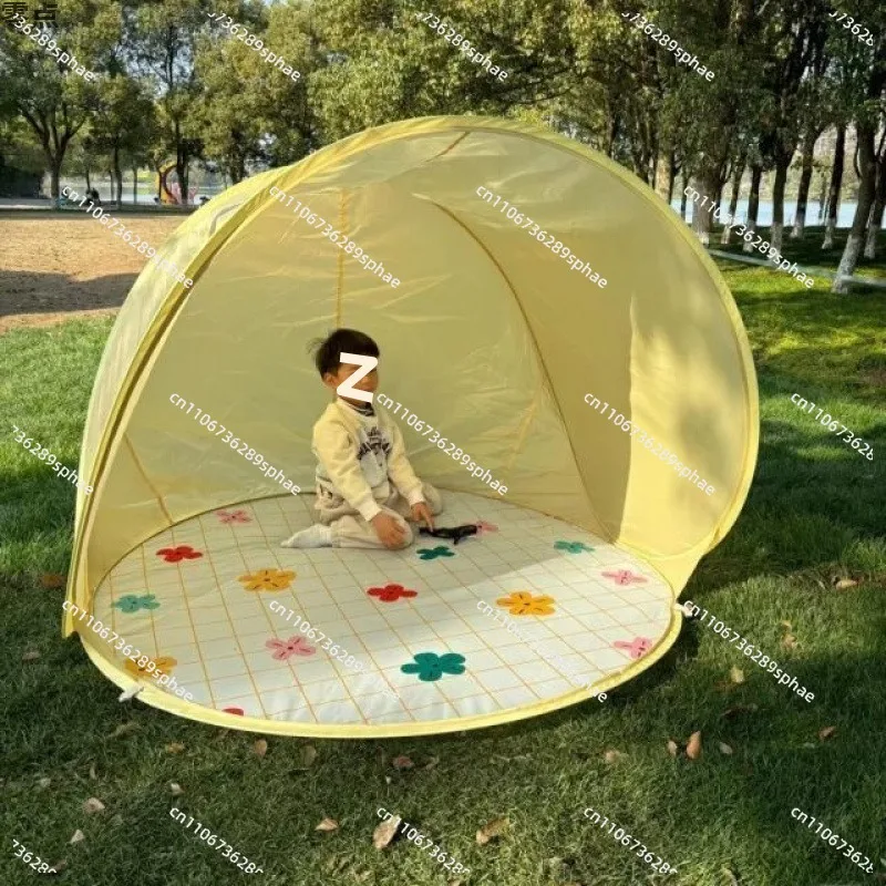 Beach mat for outdoor camping, no need to set up a tent, children's picnic mat, automatic parent-child quick-start tent