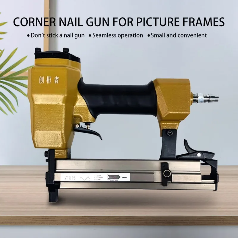 

PINTUDY Power Tool Nail Gun Pneumatic V-NAILER Joining Gun Joiner Picture Frame Joiner V1015 Power Tool Accessories 2023 New