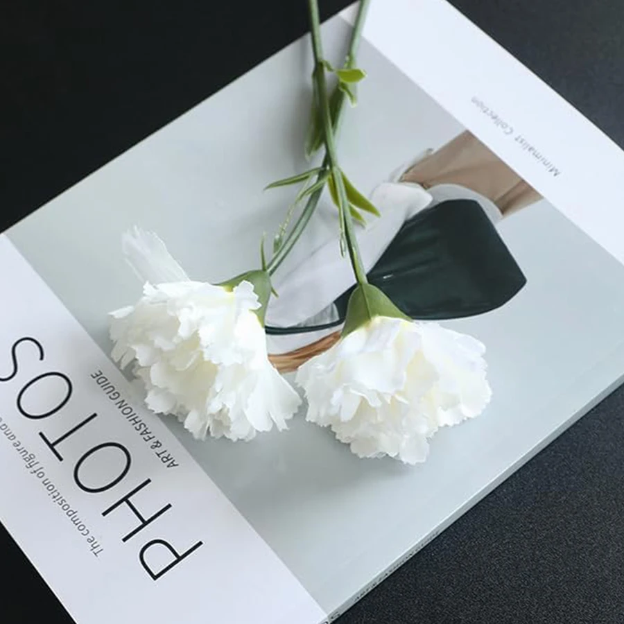 5 Piezas de Flores Artificiales de Seda, Clavel, Decoración para el Hogar, Boda, Ramo de Novia, San Valentín, Accesorios para Jardín, Patio, Manualidades, Regalo Económico