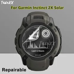 Ultra Clear Slim Screen Protector For Garmin Instinct 2X Solar Tactical SmartWatch Soft TPU Repairable Hydrogel Film -Not Glass