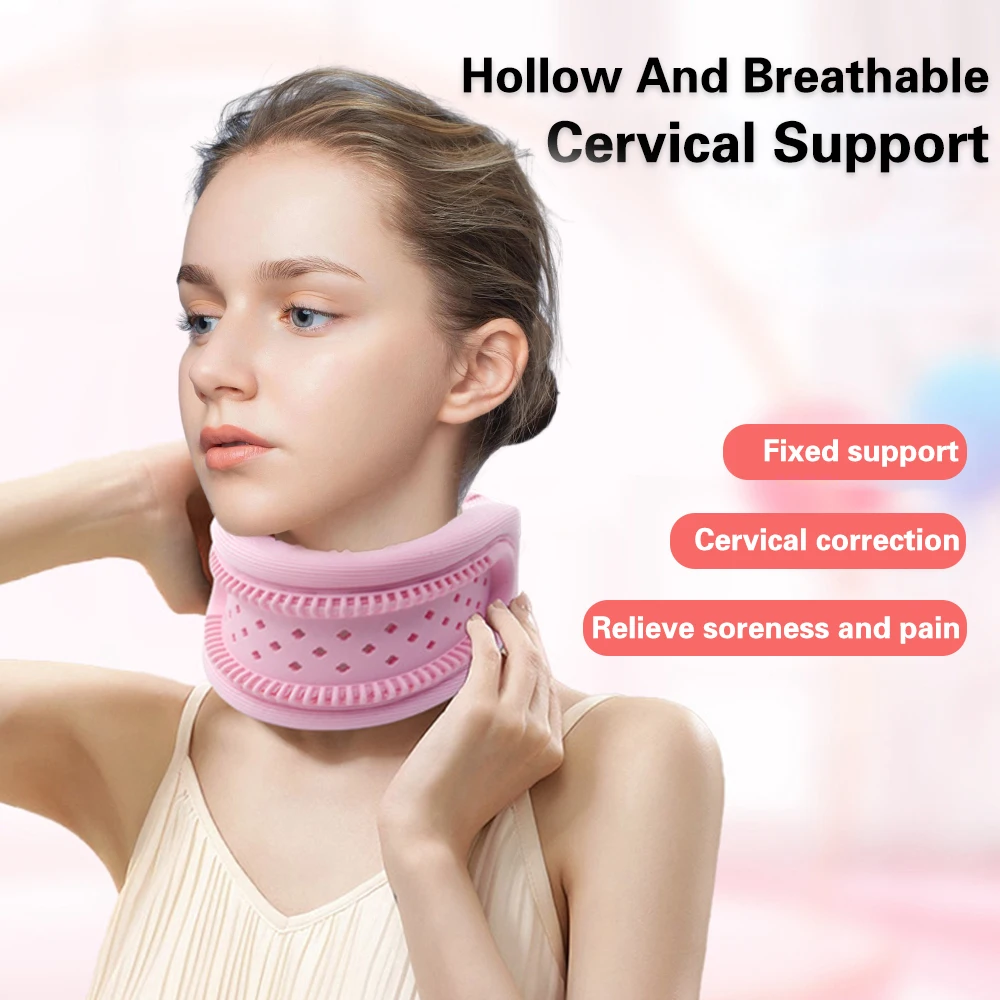 Neck Brace Adjustable Neck Stretcher Orthopedic Collar Cervical Posture Corrector Relieve Pain Pressure Neck Support Tractor