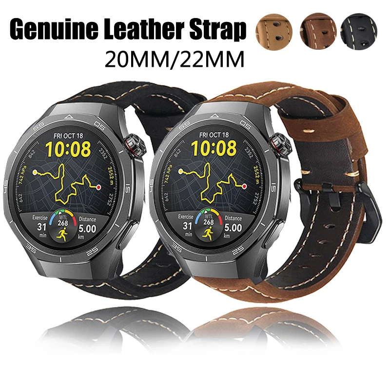 Quick Release lederen bandjes voor Huawei Watch GT 5 Pro Kwaliteit Echte Retro lederen band voor GT5 46 mm accessoires