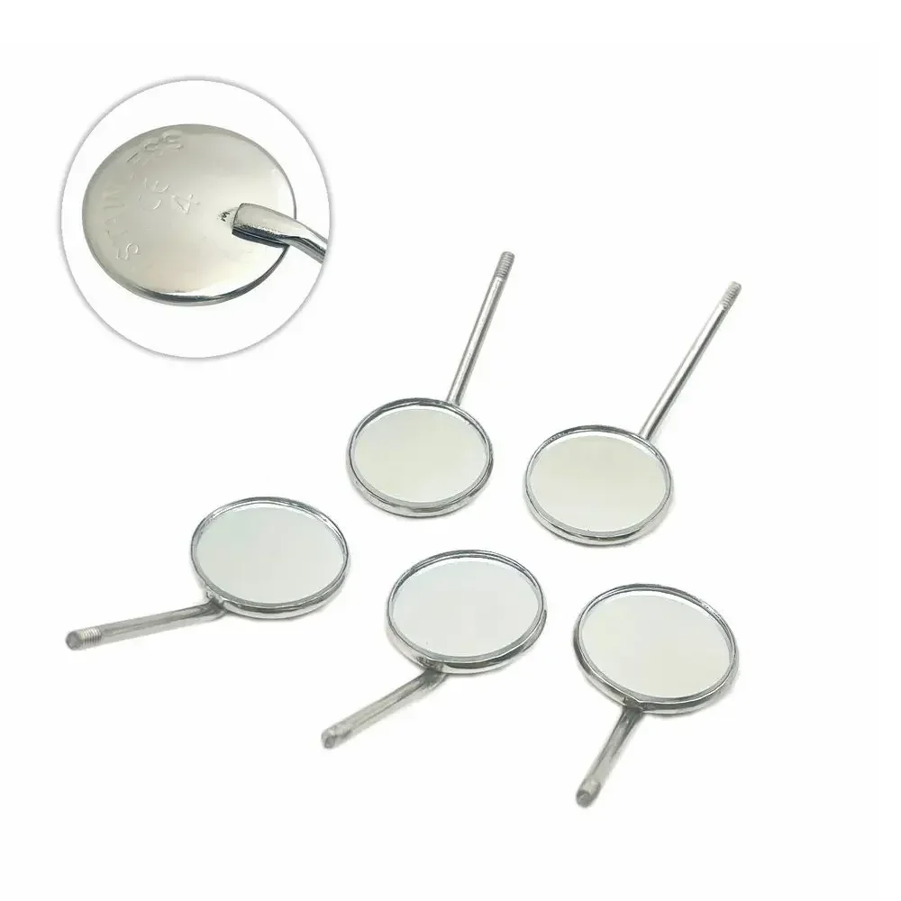 5pcs Dental Mirror Plain Mirror 22mm/24mm Surgical Instruments Replace Tools Dentist Mirror