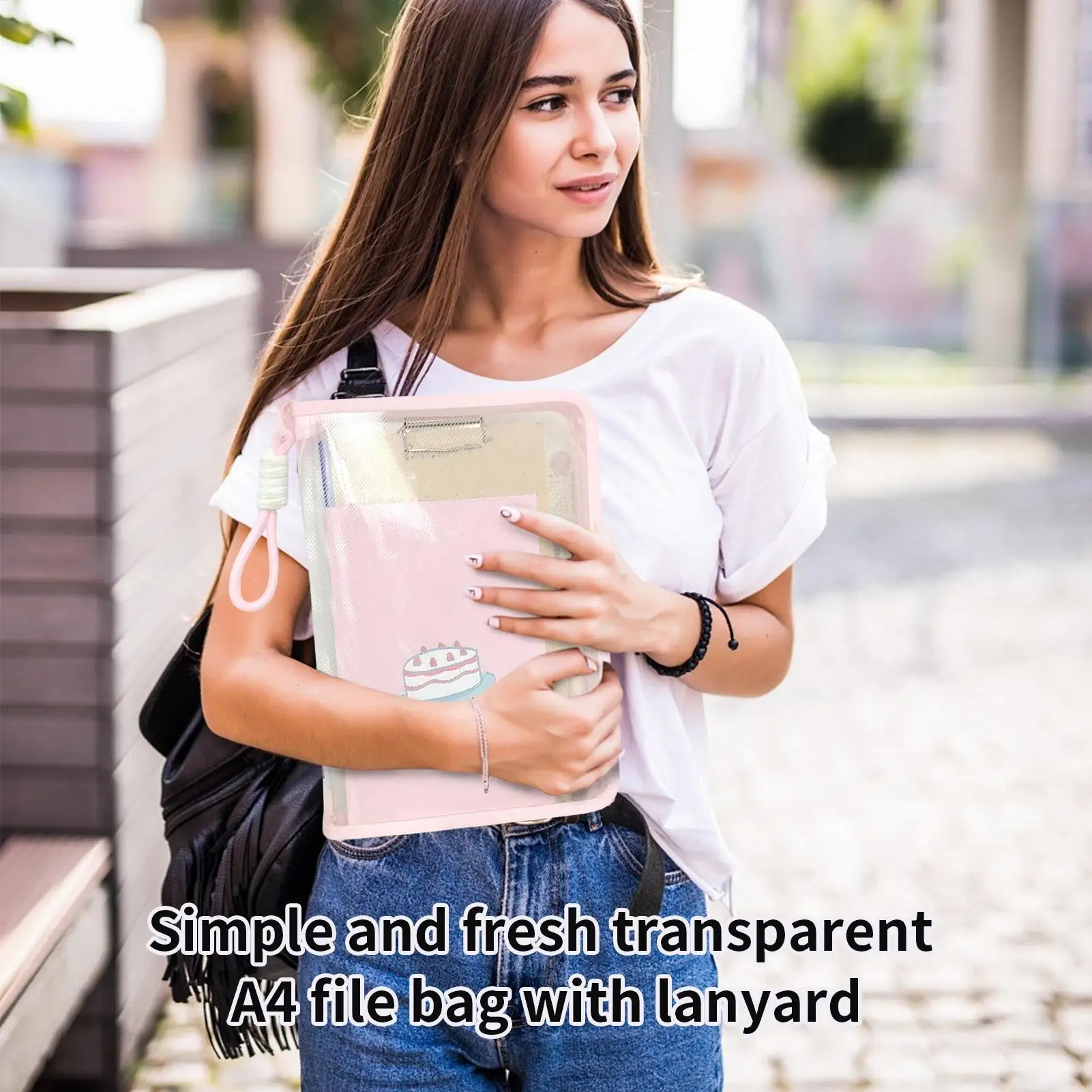 

A4 File Bag Portable Classroom File Pouches Large Capacity School Supplies Container Offices Organizing Storage For Cards