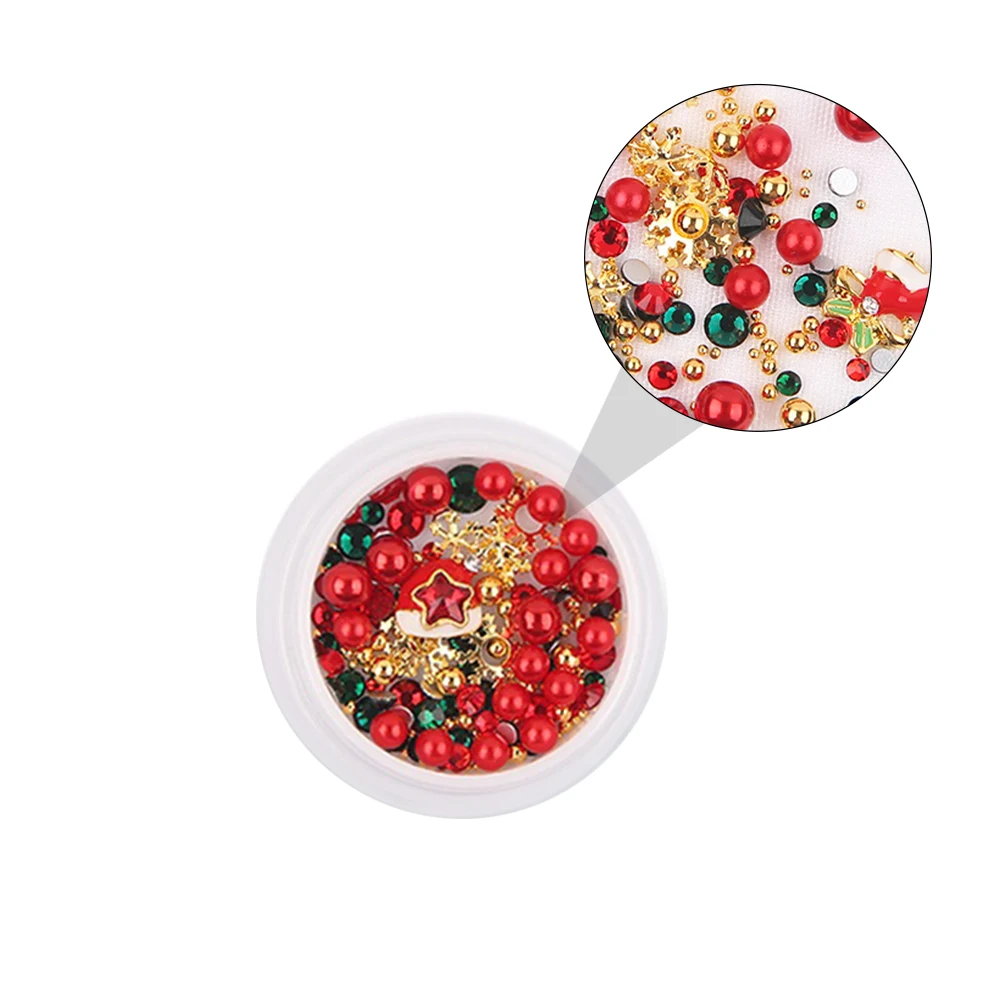 

3 Boxes Charm Snowflake Nail Art Accessories Christmas Decoration Sequins Alloy Metal Patches