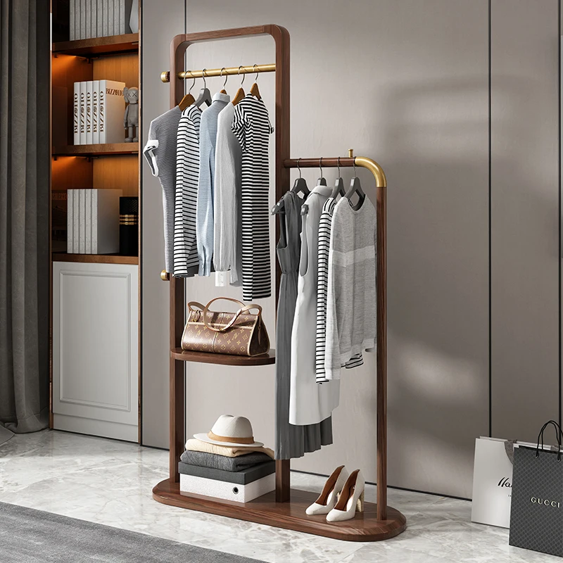 

Floor Solid Wood Coat Racks Bedroom Balcony Minimalist Floor Coat Racks Vintage Nordic Recibidor De Entrada Mueble Furniture