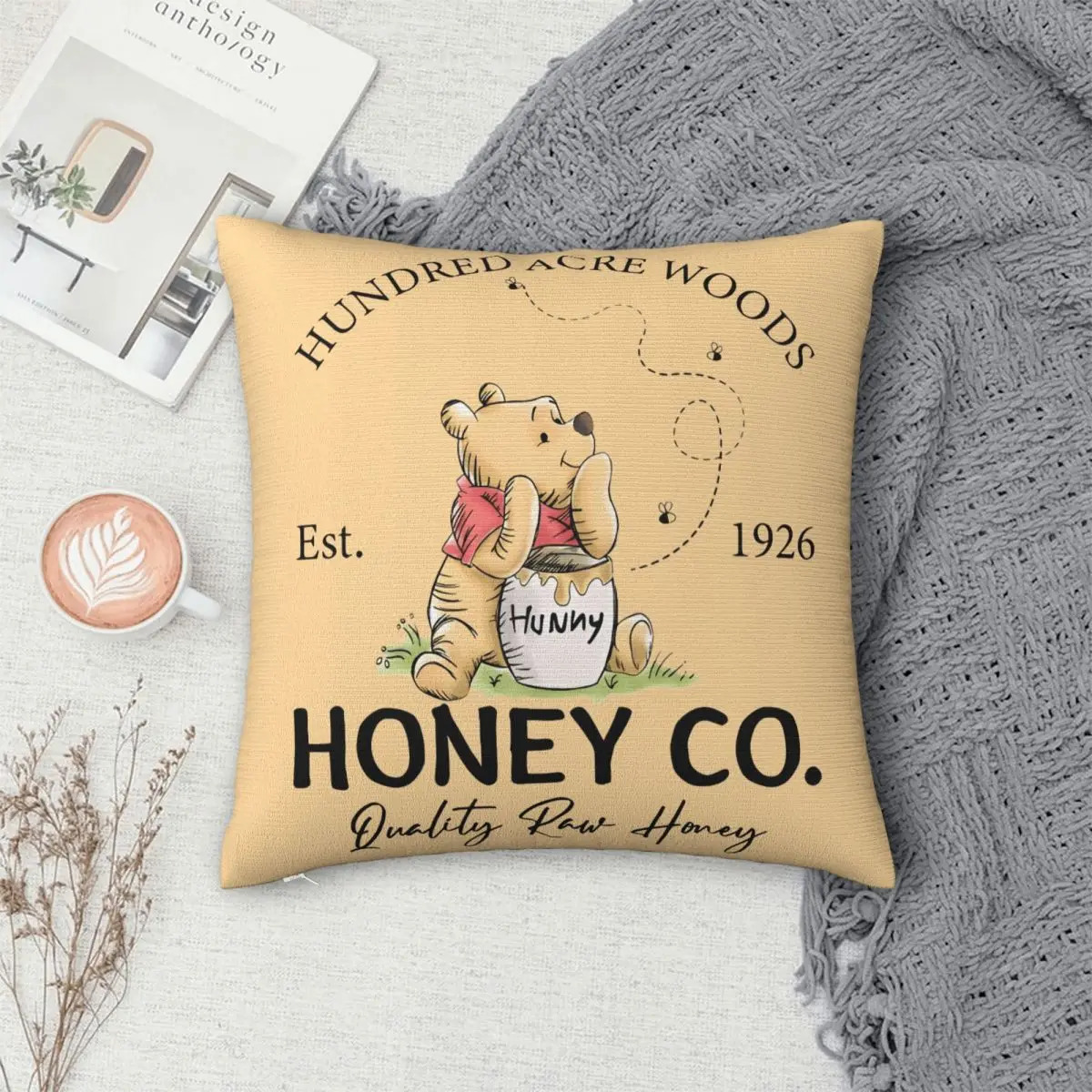 1926 ويني ذا بوه العسل رمي غطاء وسادة وسائد لغطاء وسادة أريكة الإبداعية