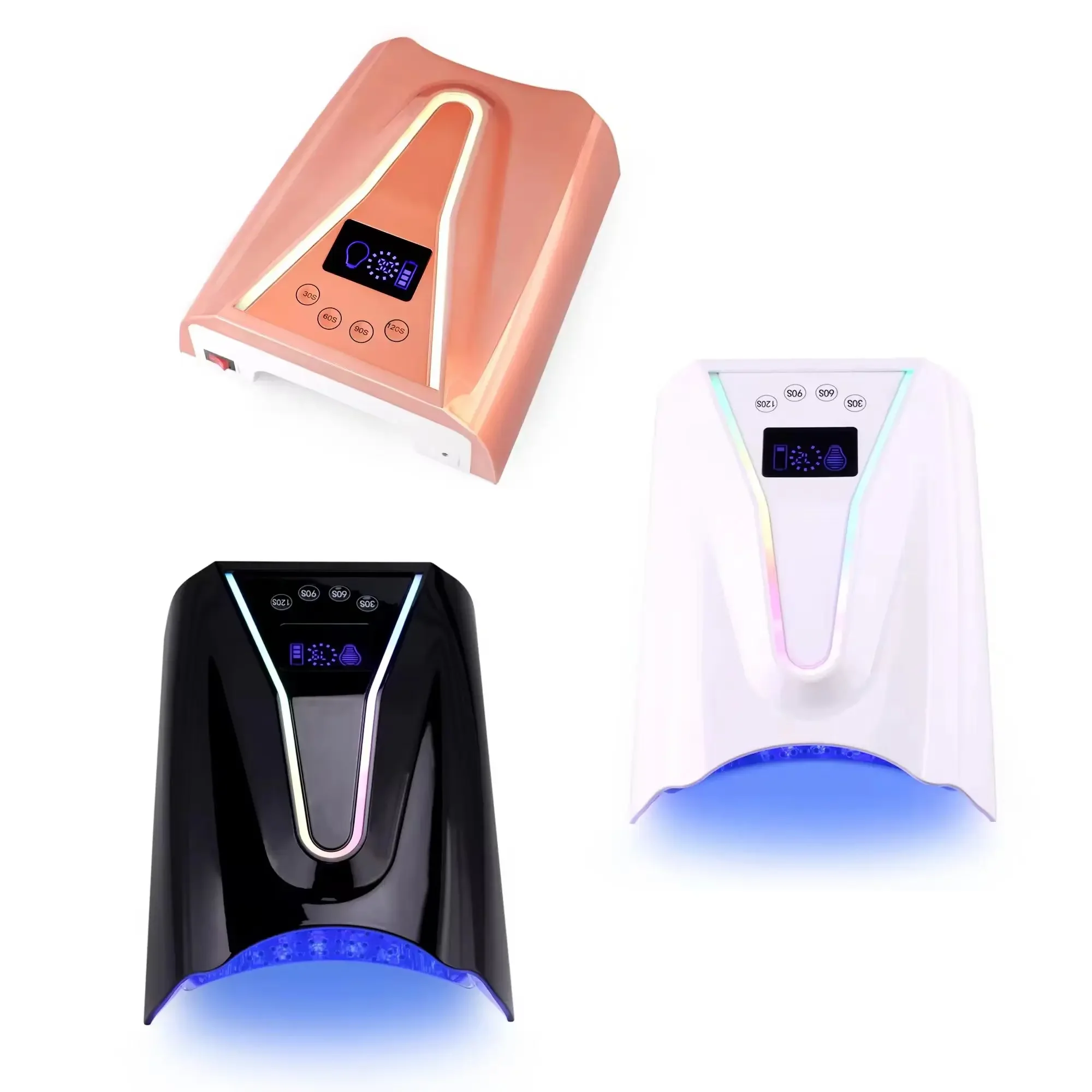 Customize Your Logo 98W Portable Rechargeable UV Led Nail Lamp High Quality Nail Dryer