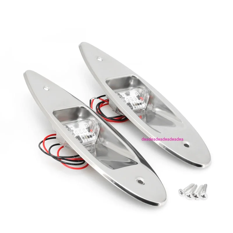 

2pcs Side Bow Navigation Light 12V LED Boat Side Light Waterproof Navigation Light Corrosion Resistant Signal Lamp For Marine Bo