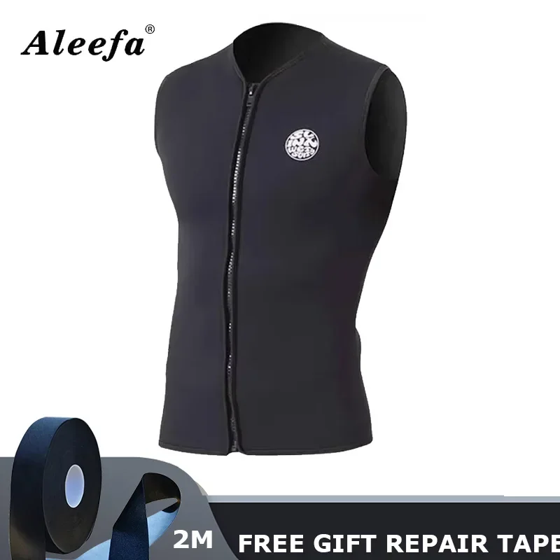 Fleece-lined Wetsuit  Vest Top Diving Suit 3mm Neoprene Sleeveless  Mens for Kitesurfing Suit  Swimsuit Swimwear Plus Size