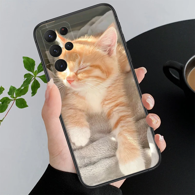 

Cute Baby Cat Funda Phone Case For Samsung Galaxy A55 A16 A56 A36 A23 A35 A15 A53 A54 A33 A34 A25 A05S A52 A52S A14 A13 A71