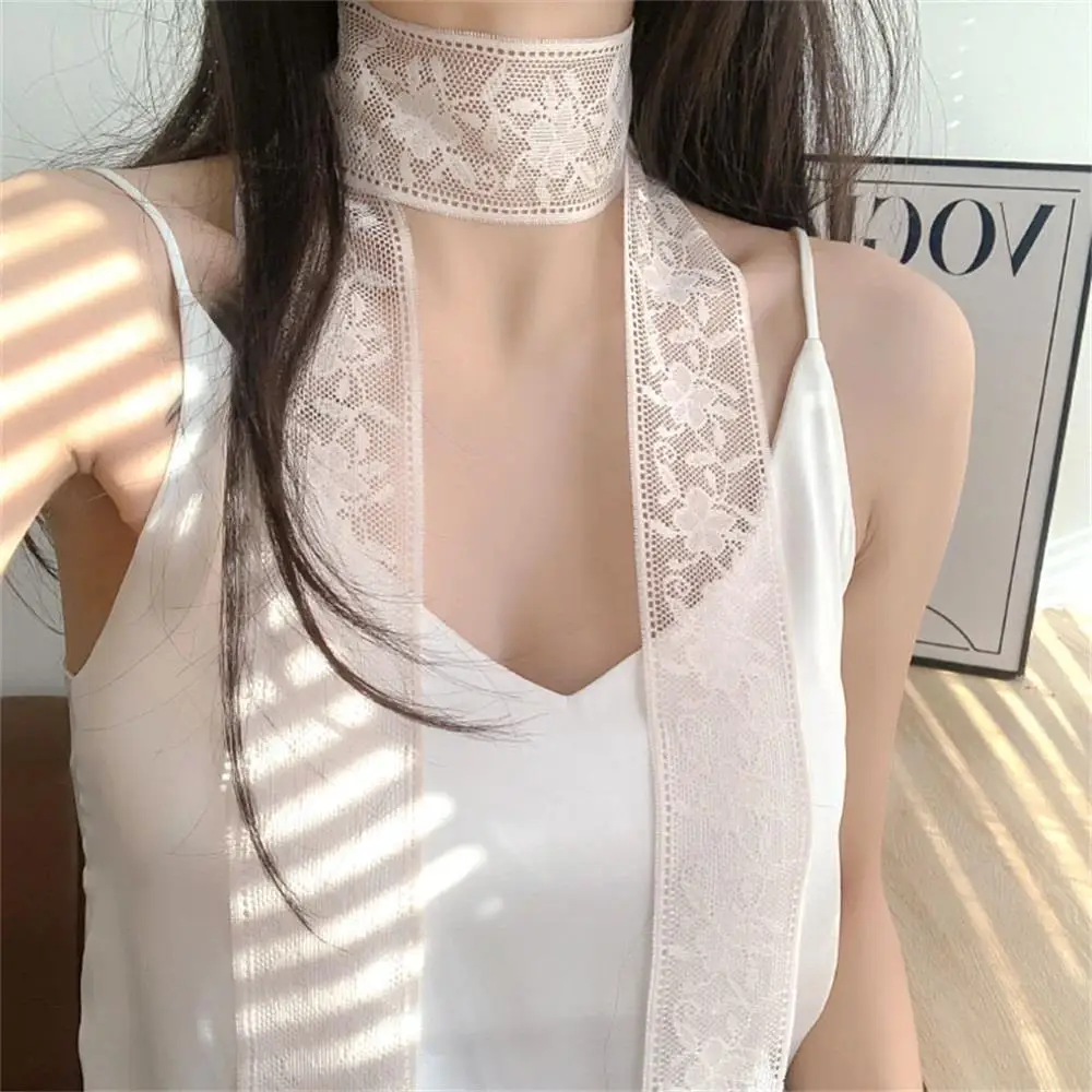 

Narrow Long Thin Ribbon Scarf Bag Handle Headbands Choker Lace Floral Tassel Neck Scarves Multifunctional Headscarf Hair Scarf