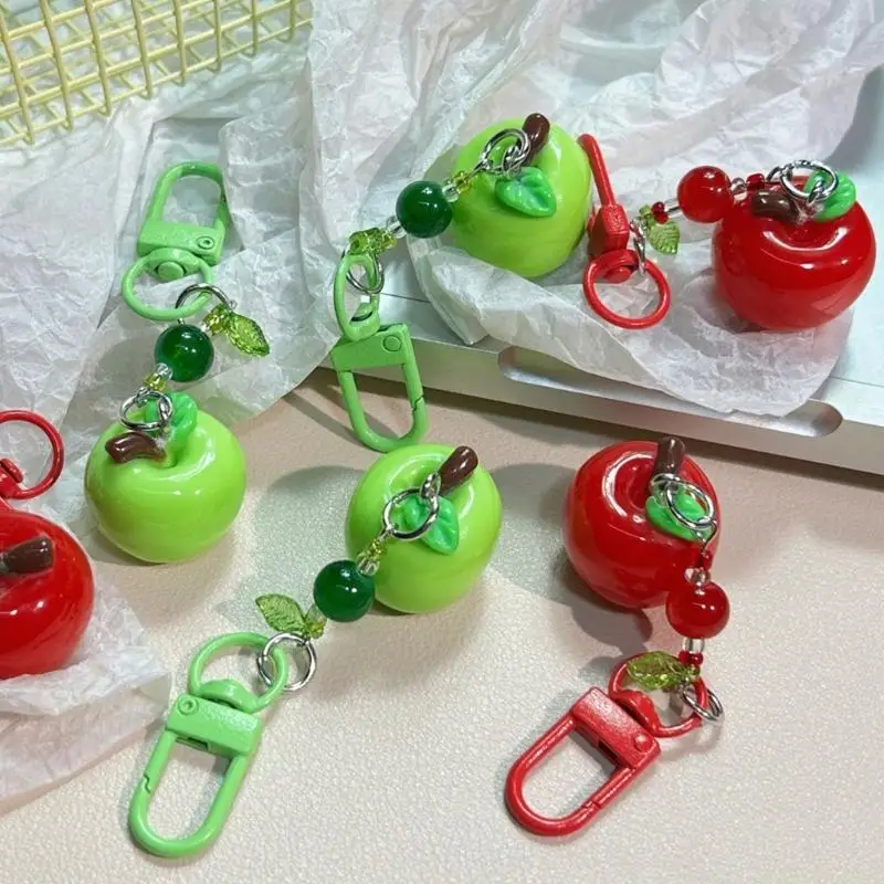 31BF Resin Apples Keyring Beaded Design For Car Or Home Decoration