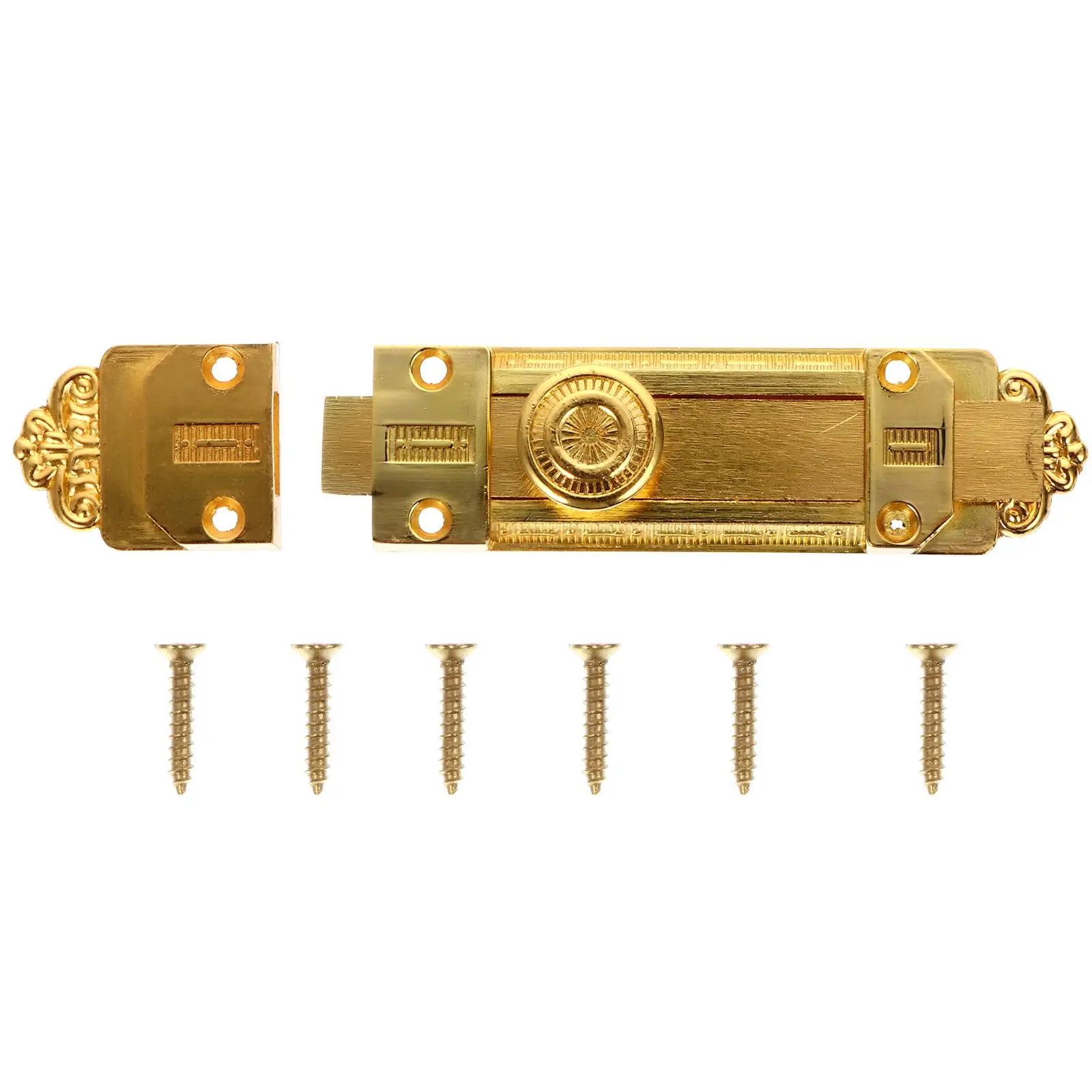 

Door Latch Lock Security Sliding Heavy Duty Zinc Alloy Thickened Bolt Core Durable Bathroom Kitchen Garage Easy Install