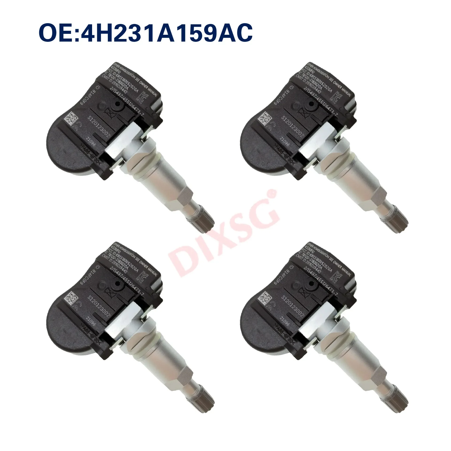 

4 датчика TPMS 4H231A159AC для системы контроля давления в шинах Jaguar Range Rover Discovery LR4, 433 МГц