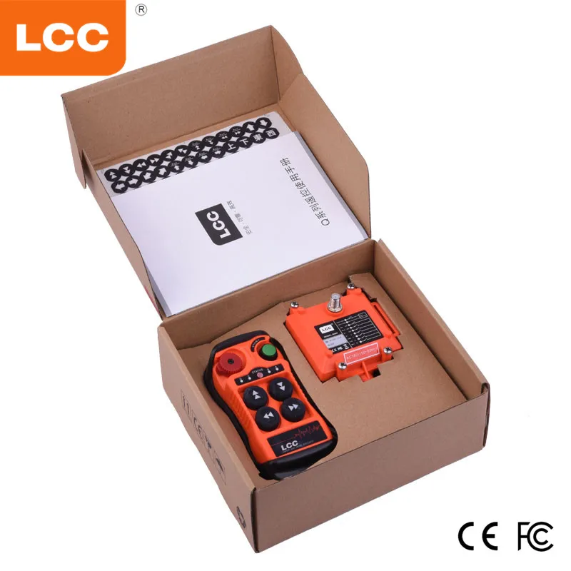 Stocked LCC Q400 Transmitter Receiver 100m 4 Channel Radio Crane Wireless Crane Remote Control for Hoist Lifting