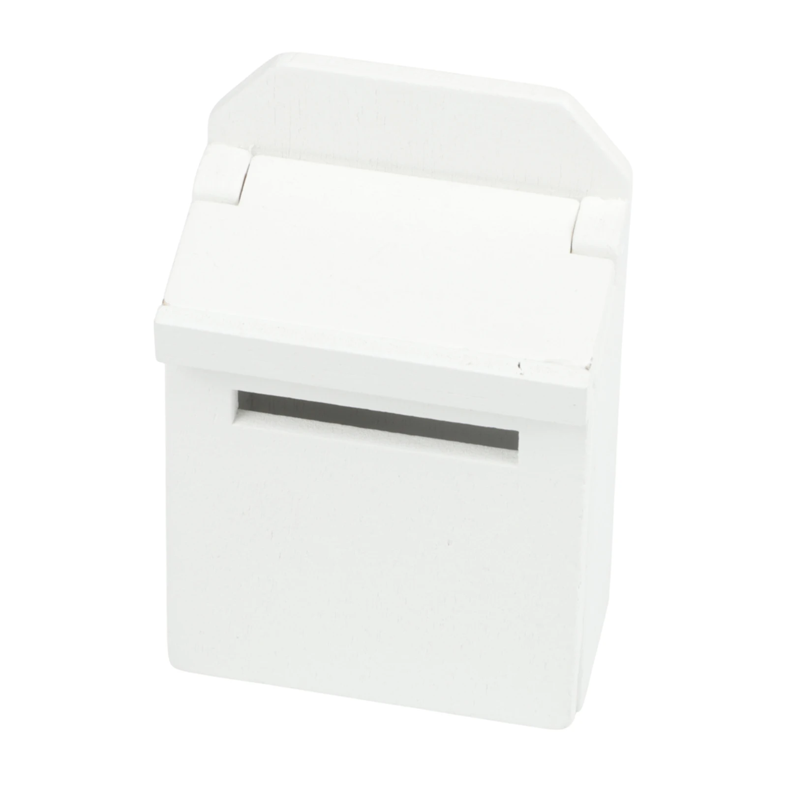 Miniature Blank Mail Box House Miniature Wooden Flip Mailbox Model Mini Mail Box For DIY Projects Wooden Miniature Scene Access