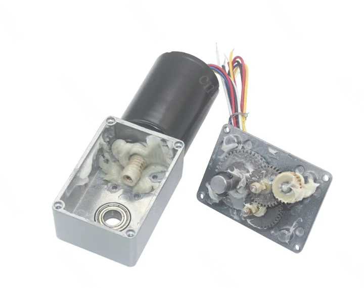 5840-3650 Brushless DC Worm Gear Reducer Motor, Self-locking Brake with Signal Feedback Motor