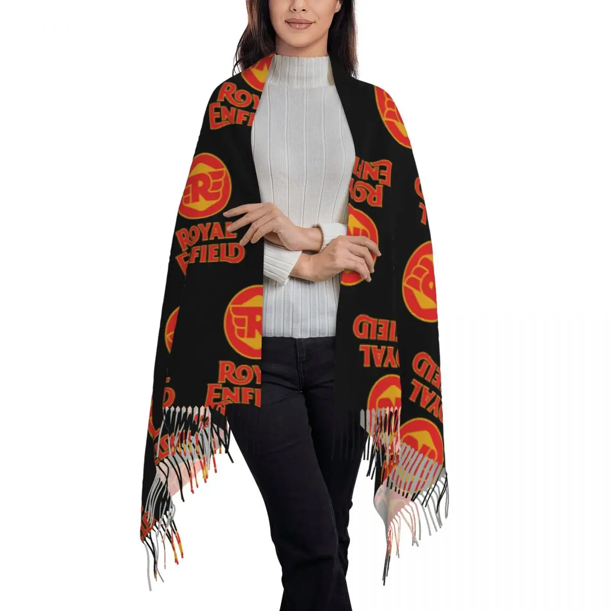 Royal-Enfields Himalayan Scarf Tassel Scarves for Women Soft Warm Shawls and Wraps Large Fall Winter Shawl Wrap