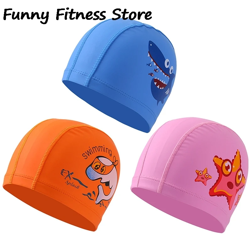 Silicone Bathing Caps for Long Short Hair Cover Children Swimming Cap Waterproof Elastic Swim Hat Girls Boys Diving Headwear