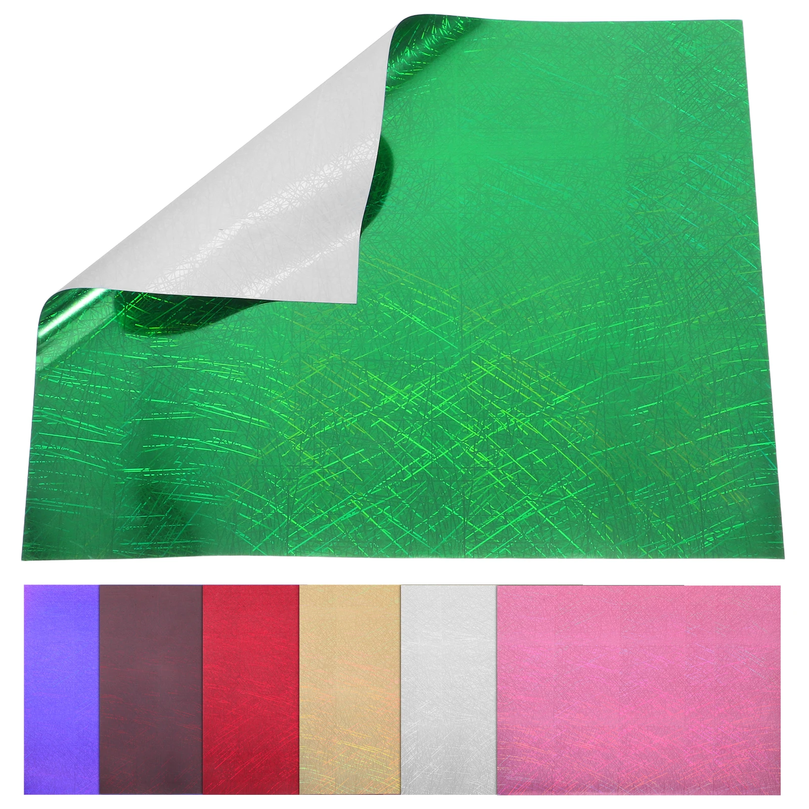 

7pcs Holographic Htv Vinyl Stripe Metallic Foil Heat Transfer Sheets For T-Shirts Diy Clothing Decoration Iron On Crafts