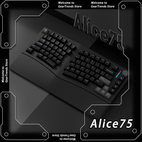 Feker Alice75 Bluetooth Mechanical Keyboard Hot Swap Aluminum Gaming Keyboards  Ergonomics Customized Pc Gamer Accessory Office