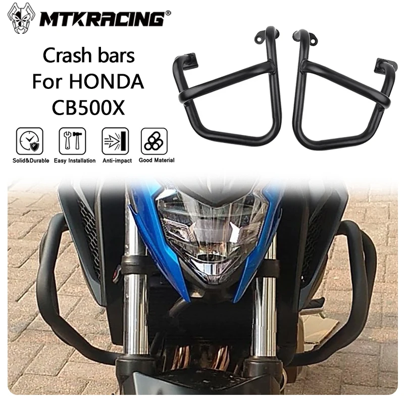 

MTKRACING Crash bars For HONDA CB500X 2017-2024 Engine Guard Highway Crash Bar Bars Motorcycle Protection Bumper Accessories