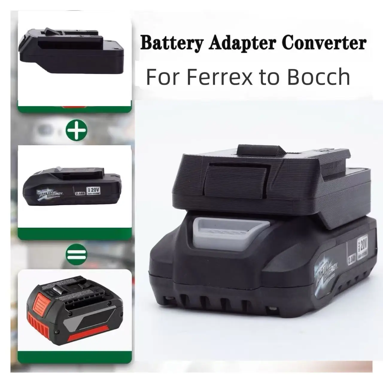 

Batteries Converter Adapter For Aldi Ferrex Activ Lithium Ion Batteries To Bosch 18v Wireless Portable Power Tool