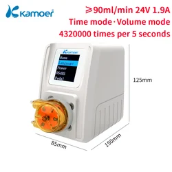 Kamoer M1-STP pompa peristaltica regolabile 24V pompa dosatrice passo-passo ad alta precisione con schermo LCD e RS485 per laboratorio o acquario