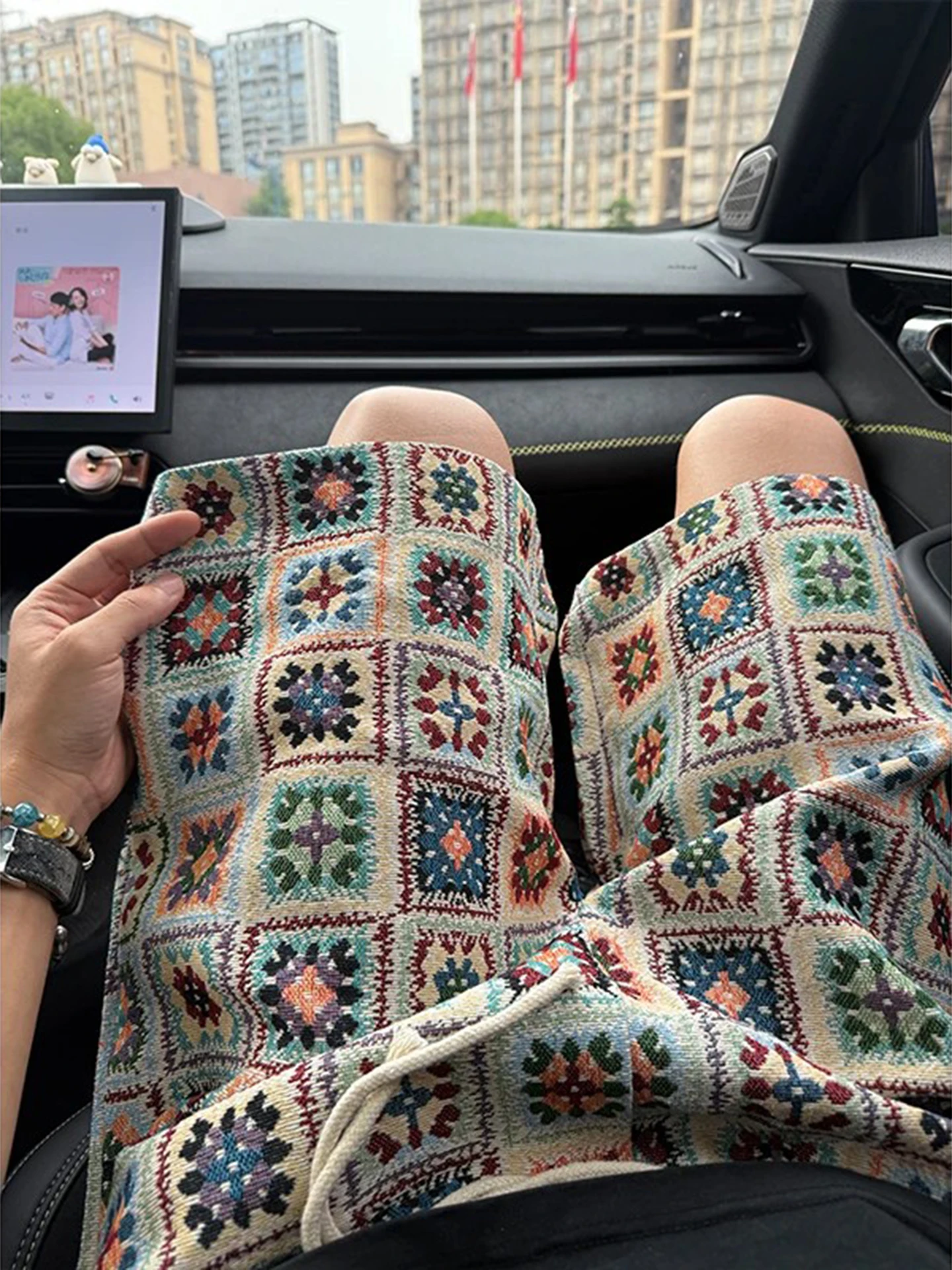 Pantalones hawaianos a cuadros informales de verano para hombre, pantalones de cinco cuartos para playa, pierna recta holgada, sin hierro, cintura media baja, Faionable