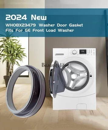 WH08X23479 Washing machine door gasket, front loading washing machine door