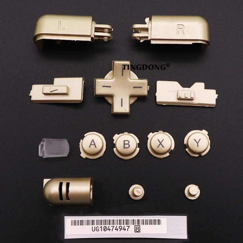 Juego de botones cruzados de repuesto para Nintendo DS Lite, Kit de botones de consola NDSL, ABXY, L, R, D Pad, 1 Juego