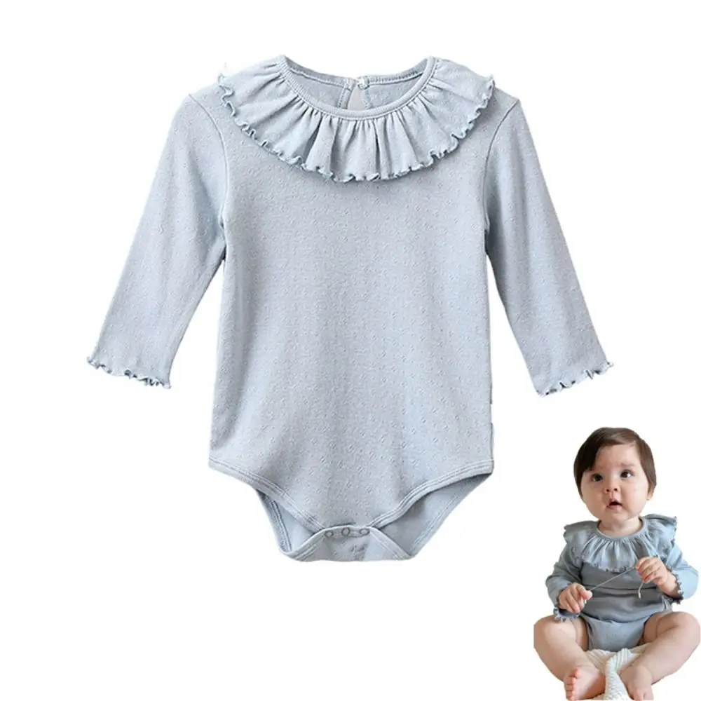 Pure Cotton Summer Baby Girl Bodysuit Boneless Design Breathable Suspender Bodysuit Simple Comfortable Skin-Friendly