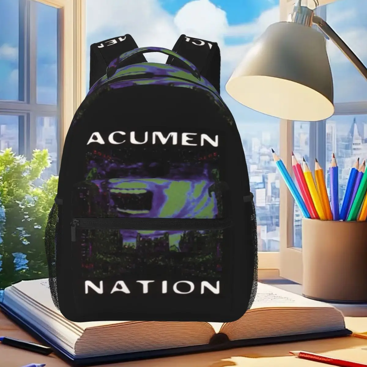 Acumen Nation Backpack Student Boys Girls BookBag Kids School Bag Laptop Shoulder Bags for Men Women