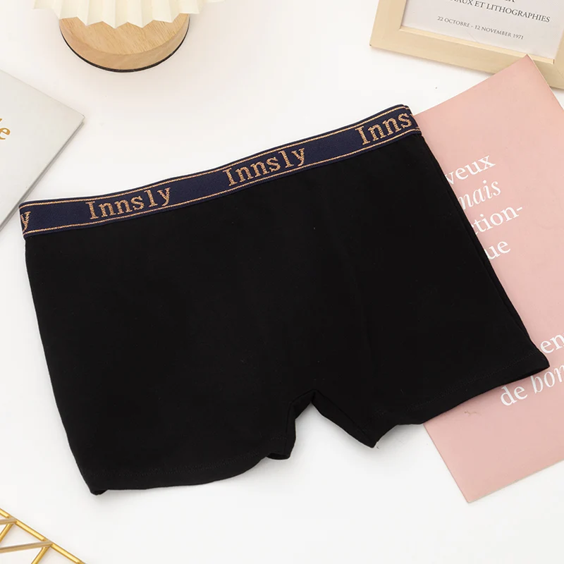 

2Pcs/Set Women Panty Cotton Boxer Shorts Underpant Comfortable Underwear Breathable Boyshorts Low Waist Female Safety Panties