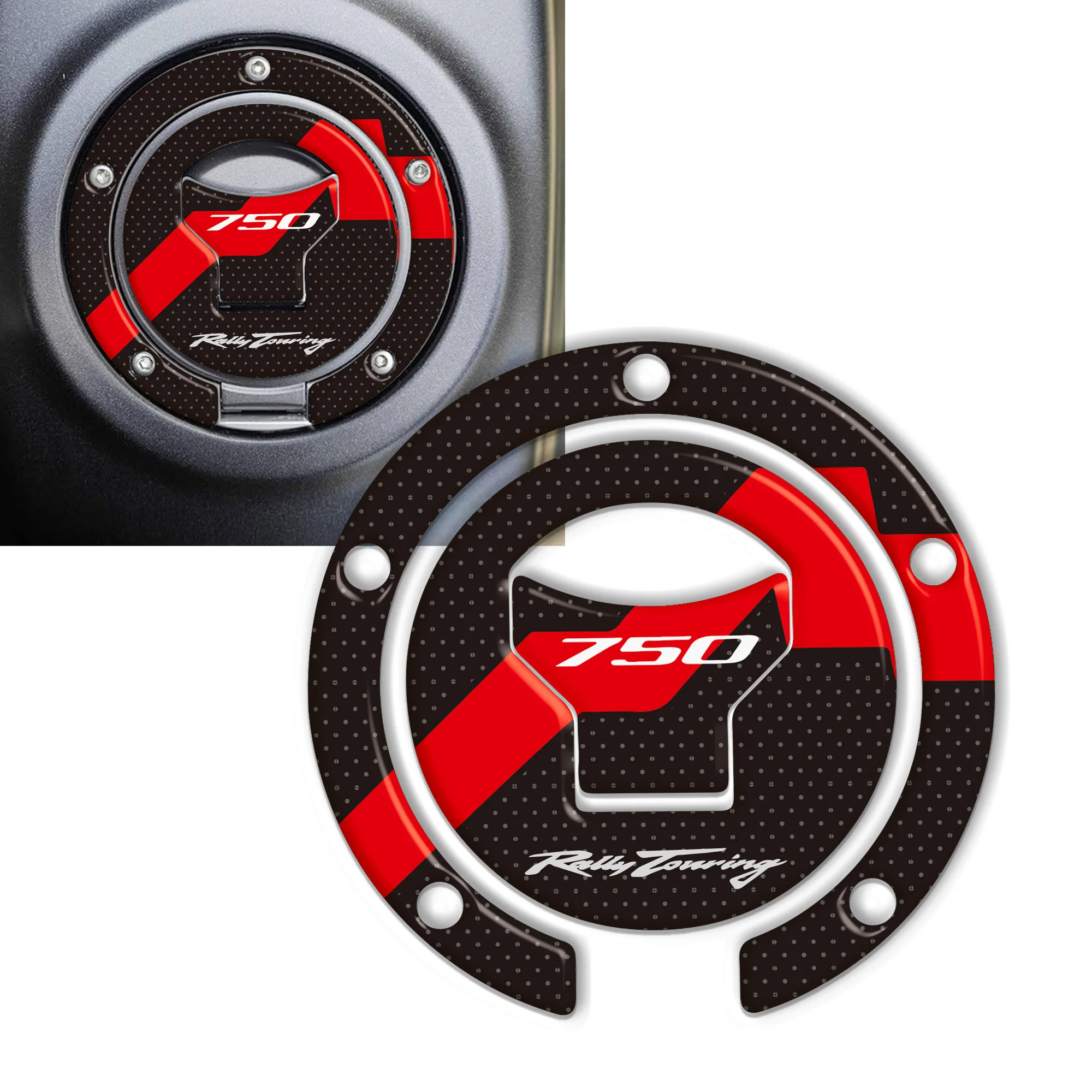 3D Motorcycle Tank Cap Protection Sticker Compatible with Honda Transalp 2023
