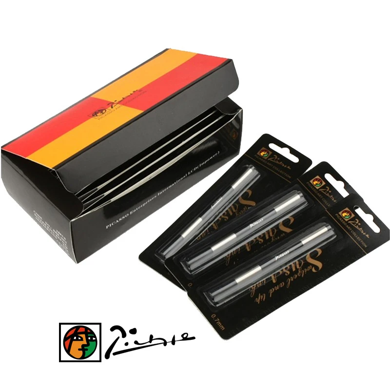 Wholesale Picasso International Standard (Screw type) Roller Ball Pen Refills Black Ink Refills Writing Supplies