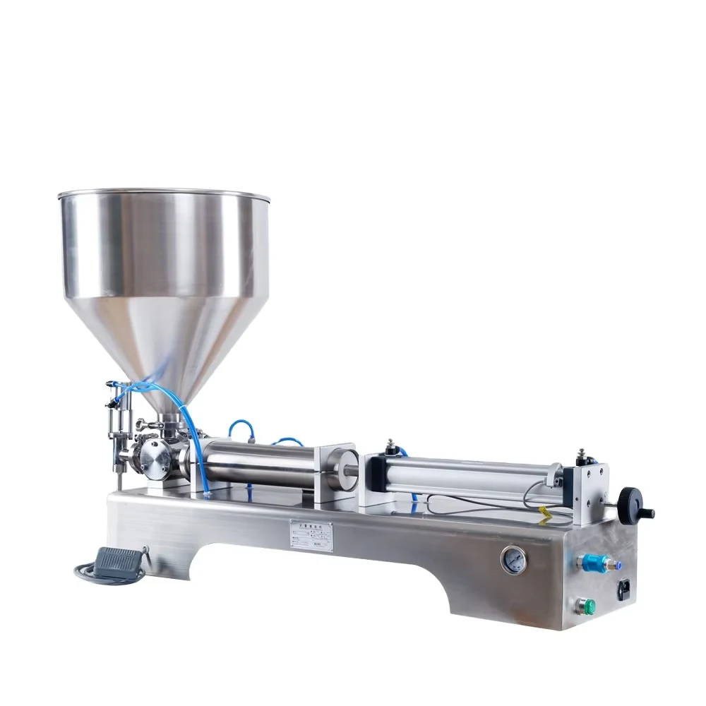 Semi Automatic Piston High Accuracy Beverage Glass Filling  for Marmalade Salad Dressing