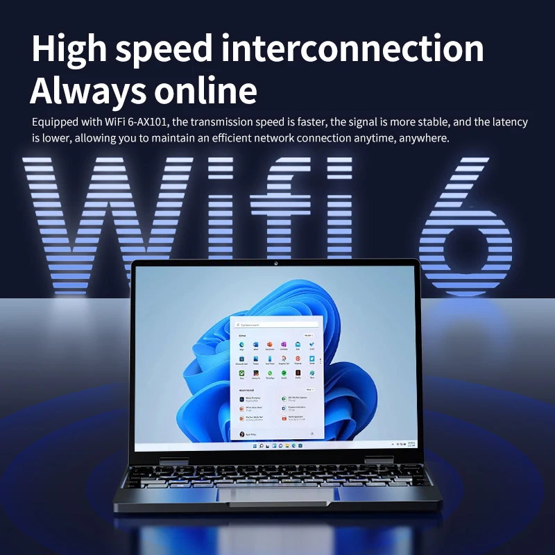 Zwide Mini Laptop Tablet 2-w-1 10,5-calowy Intel N150 (do) 3,6 GHz Windows 11 Laptopy