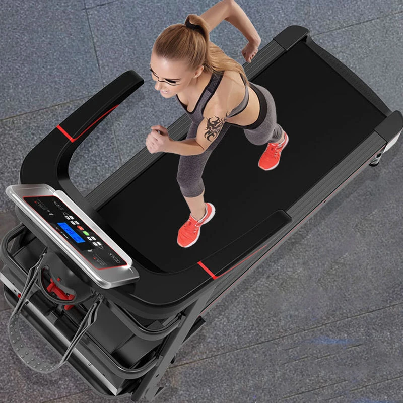 Portable Home Gym Electric Treadmill Foldable Steel Motorized LED Screen LED Display Heart Rate Function for Running & Fitness