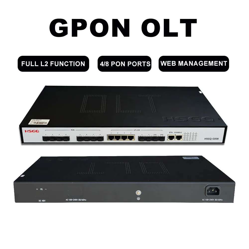 GPON OLT 8 Pon OLT Gpon Fiber Optic Equipment FTTH Tool ONU Gpon 4/8 Port GPON OLT Optical for FTTH Access
