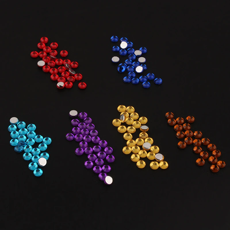 100pcs 3mm Manicure Drill Acrylic Round Cut Face Flat Bottom Cut Face Stick Drill Diy Jewelry Accessories Handmade Material