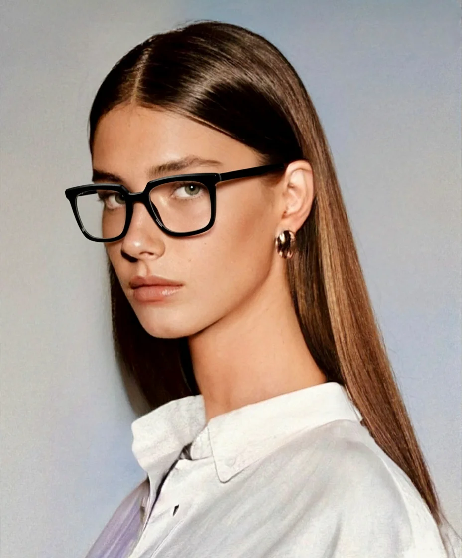 Occhiali minimalisti a luce blu, eleganti, leggeri e confortevoli con cerniere a molla.