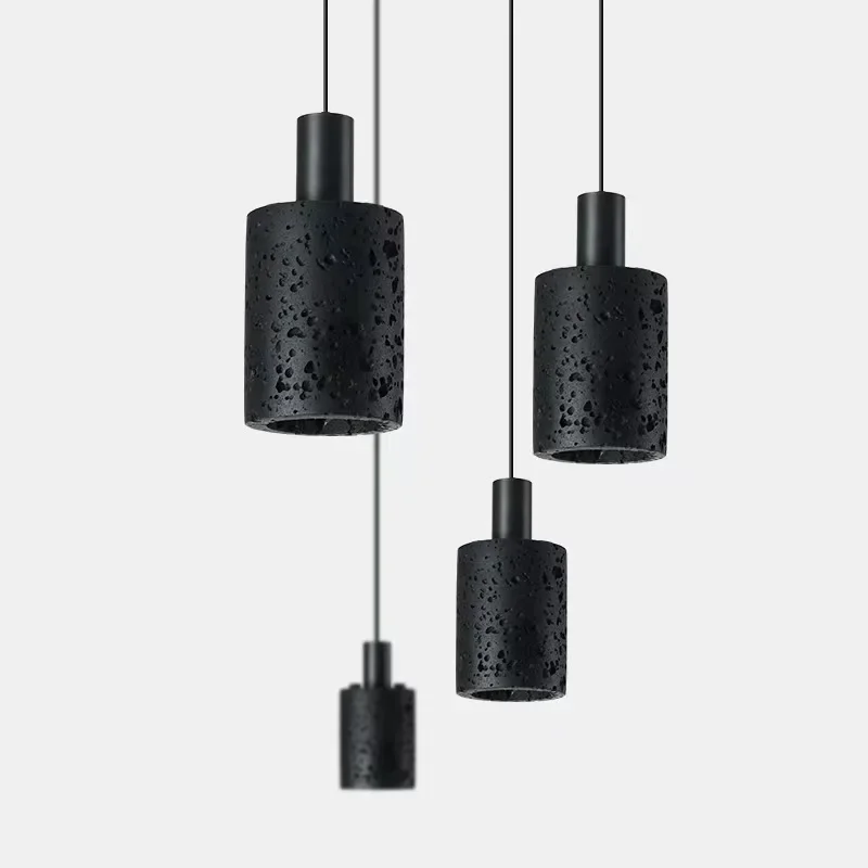 

GHJUYIOL Postmodern minimalist modern bar and restaurant designer, black hole stone art bar counter chandelier